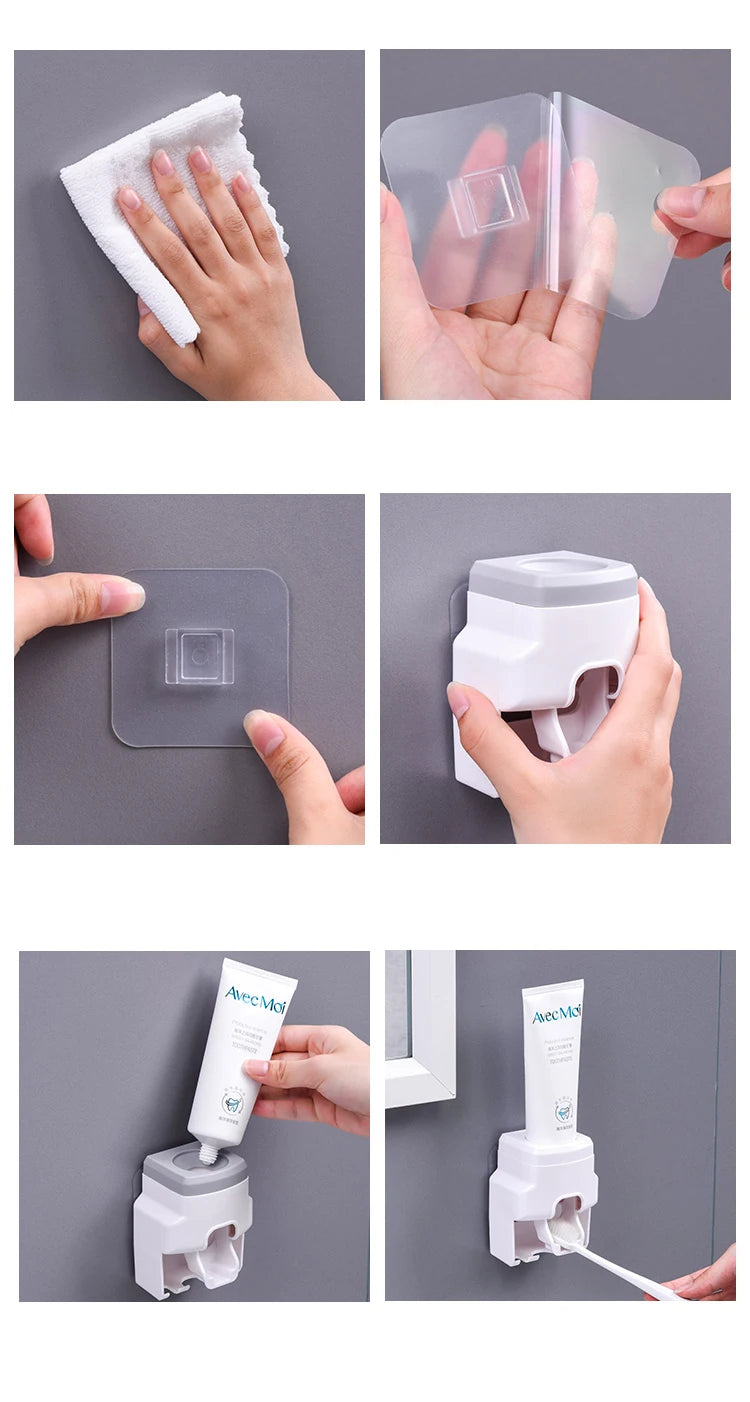 AUTOMATIC TOOTHPASTE DISPENSER & HOLDER