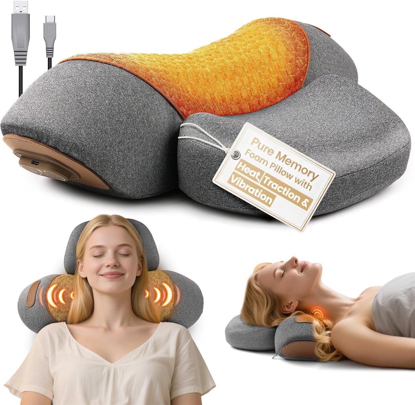 Heated Neck Massage Pillow