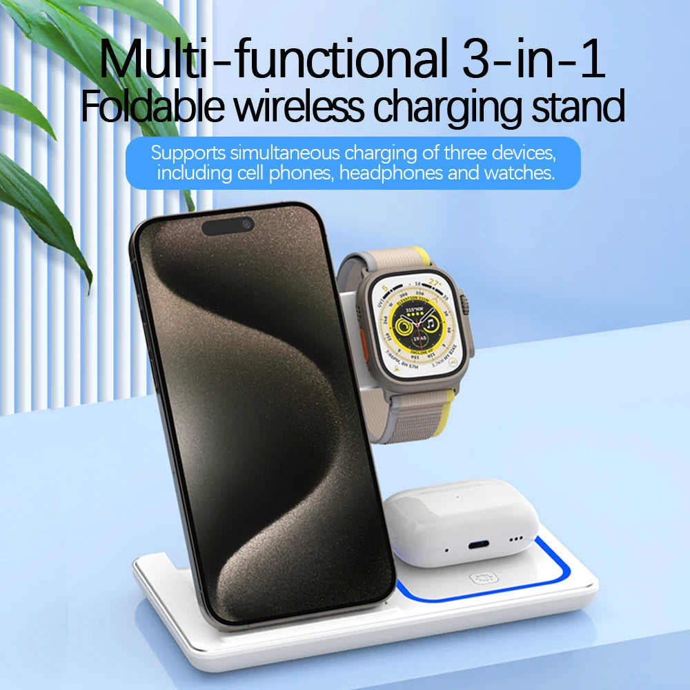 3-in-1 FAST WIRELESS CHARGING STAND