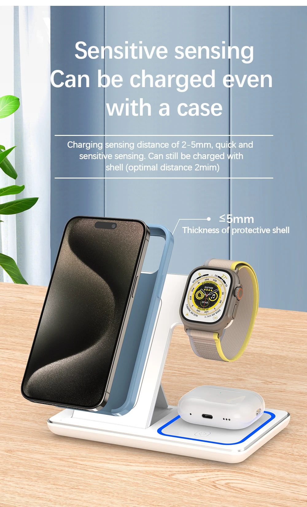 3-in-1 FAST WIRELESS CHARGING STAND