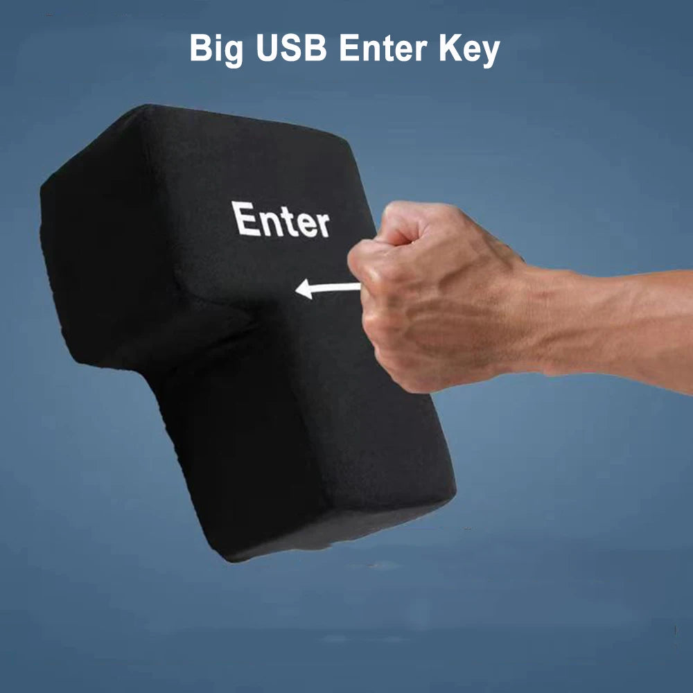ENTER KEY BUTTON PILLOW