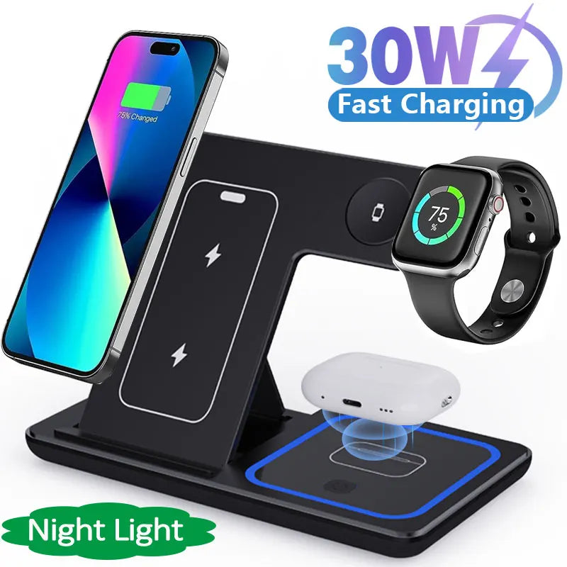 3-in-1 FAST WIRELESS CHARGING STAND