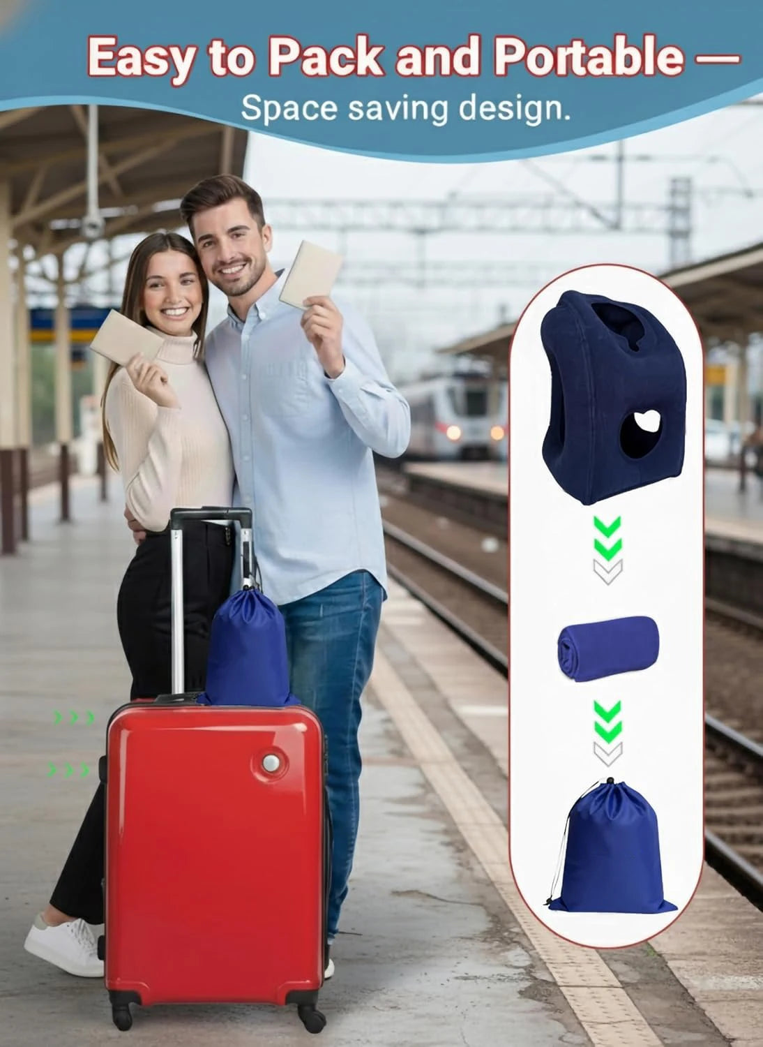 Inflatable Travel Neck Support Pillow