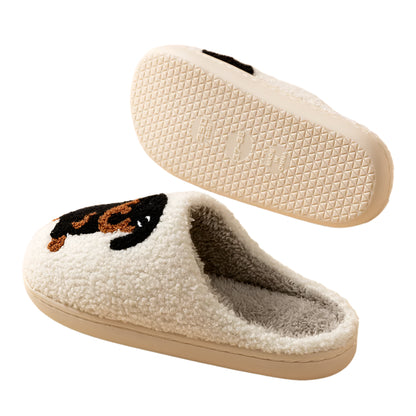 DACHSHUND EMBROIDERY COTTON SLIPPERS