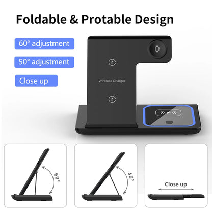 3-in-1 FAST WIRELESS CHARGING STAND