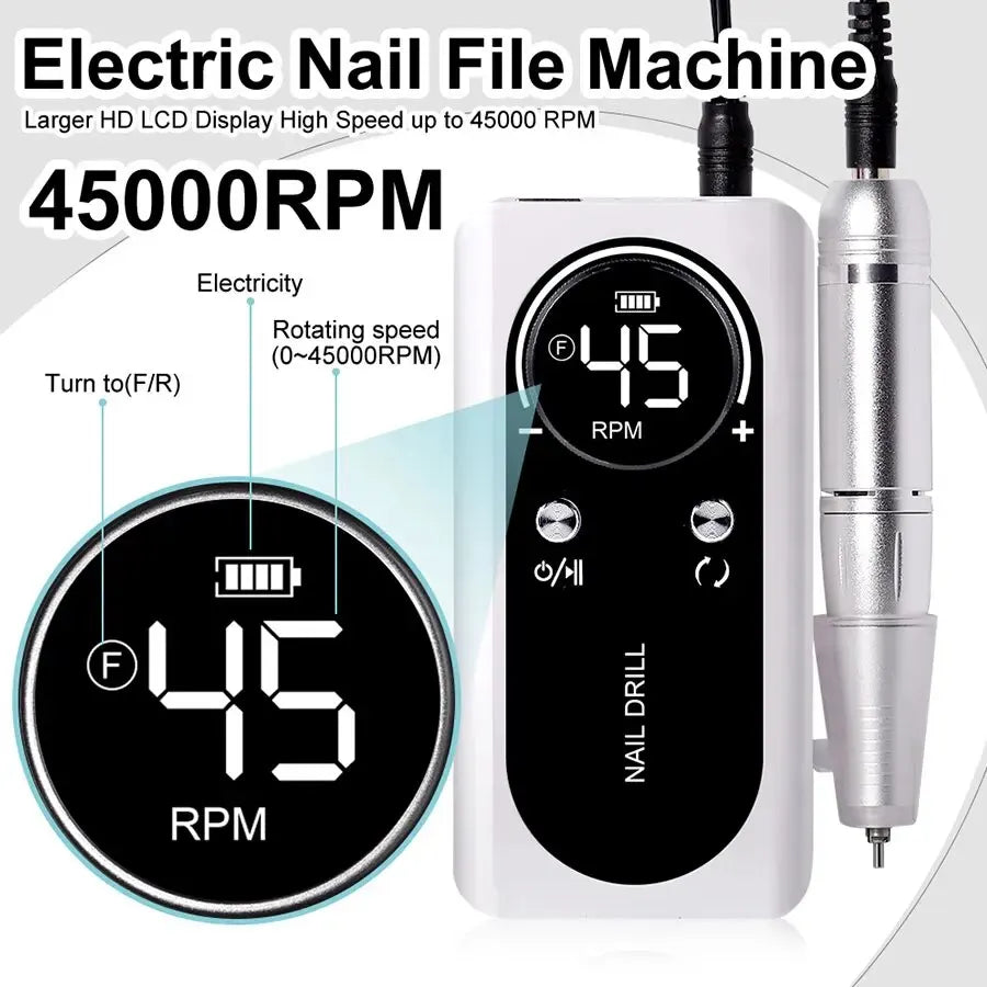 RECHARGEABLE ELECTRIC NAIL DRILL