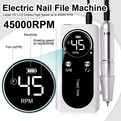 RECHARGEABLE ELECTRIC NAIL DRILL