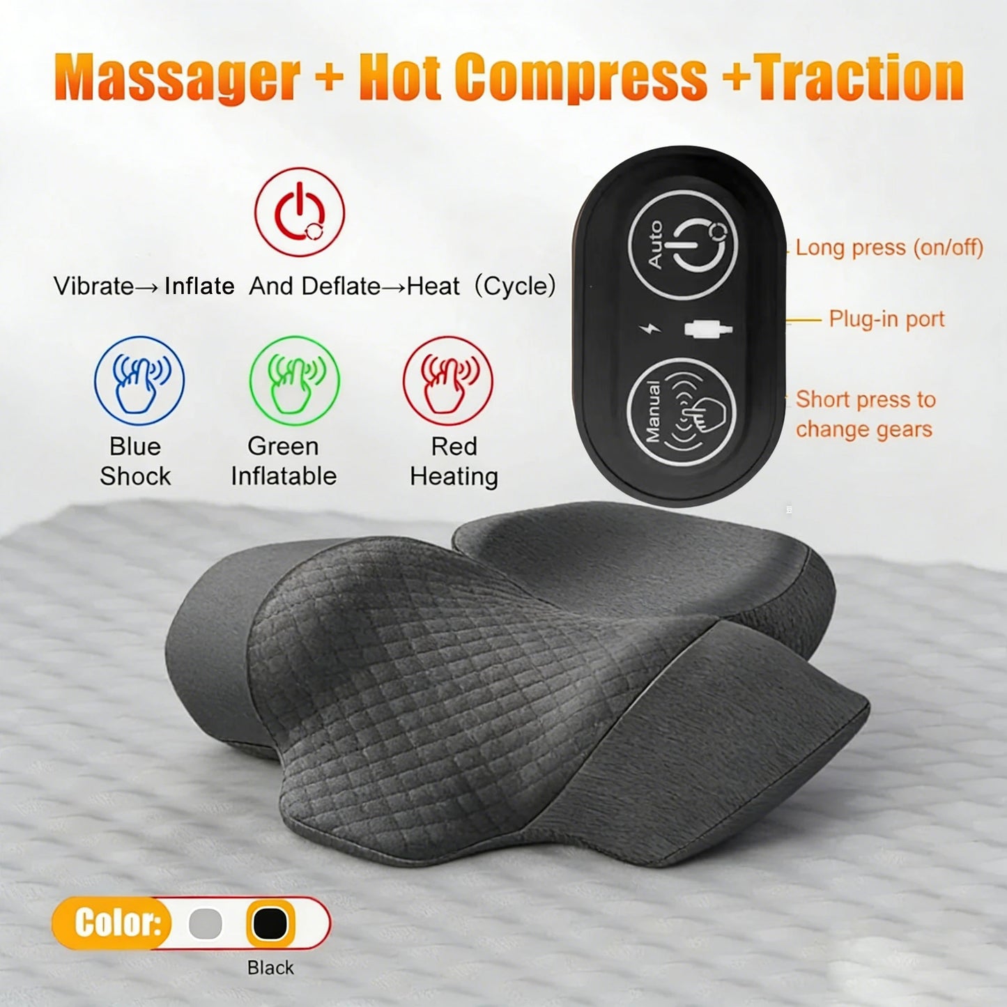 Heated Neck Massage Pillow