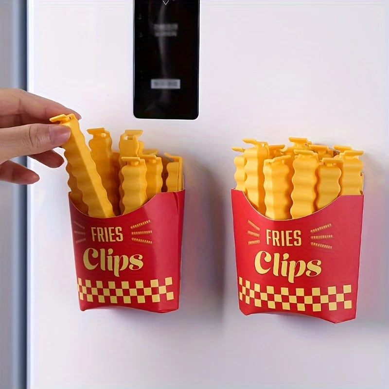 French Fry Food Bag Sealing Clips – 12 Pack