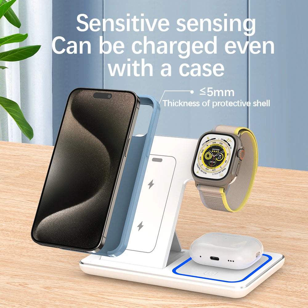 3-in-1 FAST WIRELESS CHARGING STAND