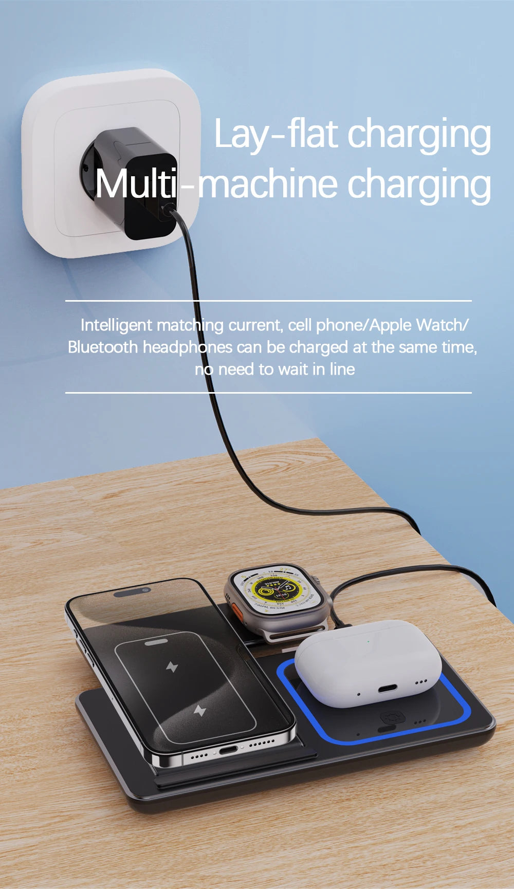 3-in-1 FAST WIRELESS CHARGING STAND