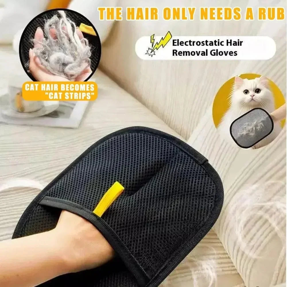 Double-Sided Cat Grooming Gloves – 2 Pack