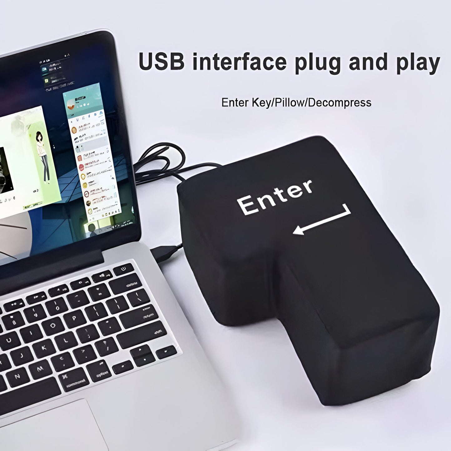 ENTER KEY BUTTON PILLOW